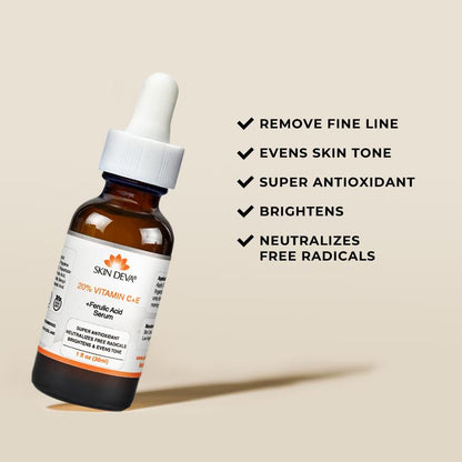 SkinDeva™ 20% Vitamin C+ E + Ferulic Acid Serum