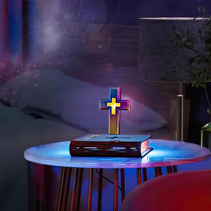 LEVITATING CROSS-BIBLE LAMP